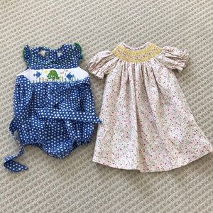 Smocked girls outfits 12-18mo